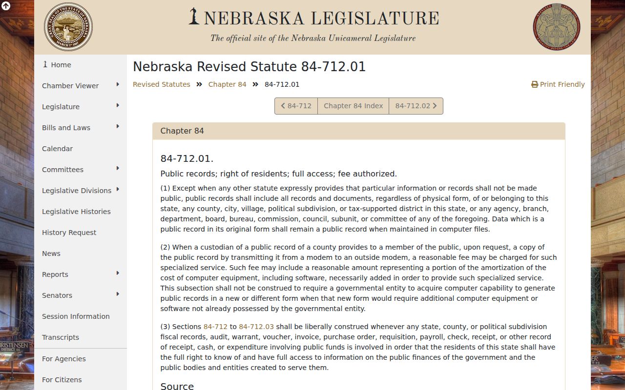 York County booking record access under Nebraska public-records law